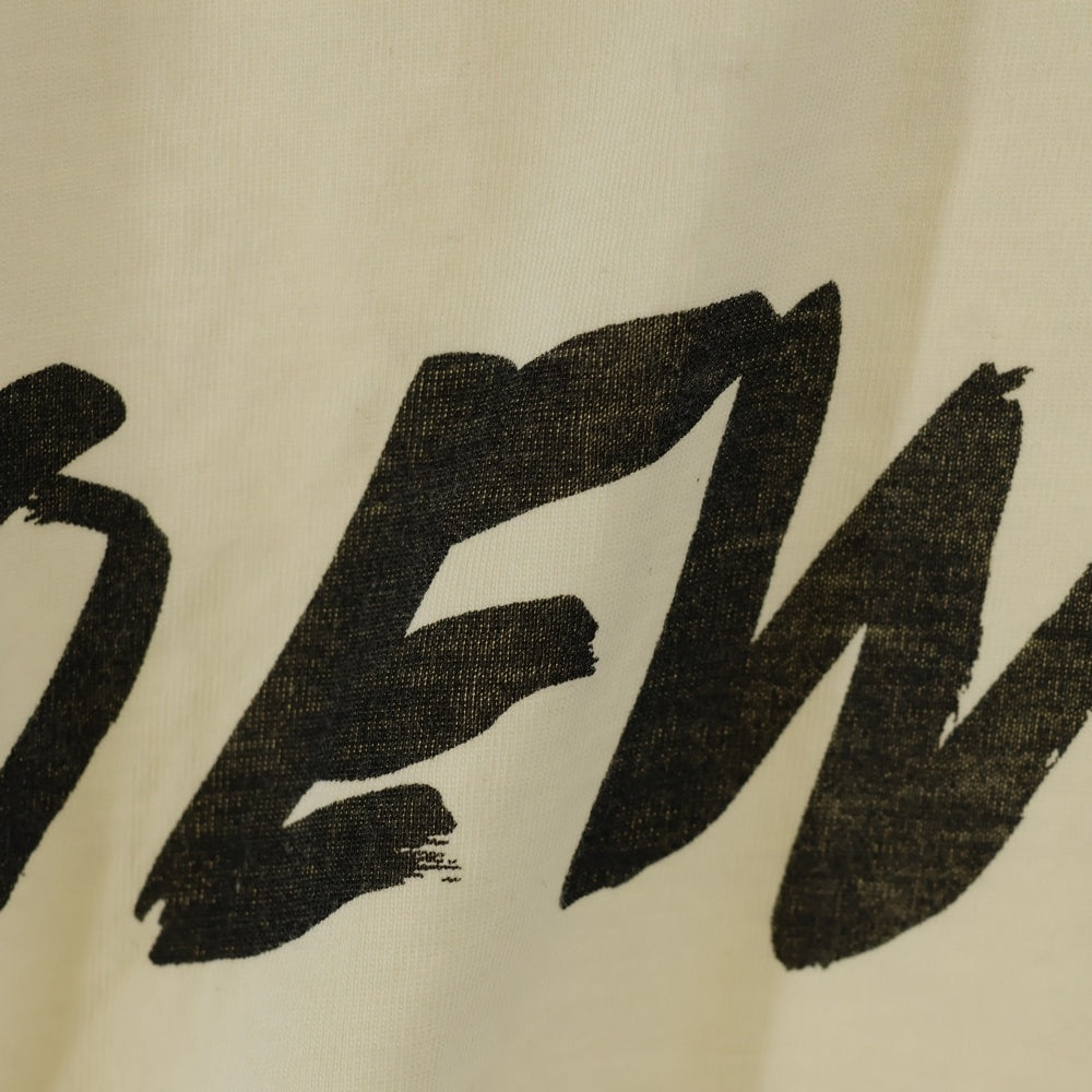 LOEWE(ロエベ) 18AW フロントプリント ヘンリーネック半袖Tシャツ カットソー アイボリー 17150572107