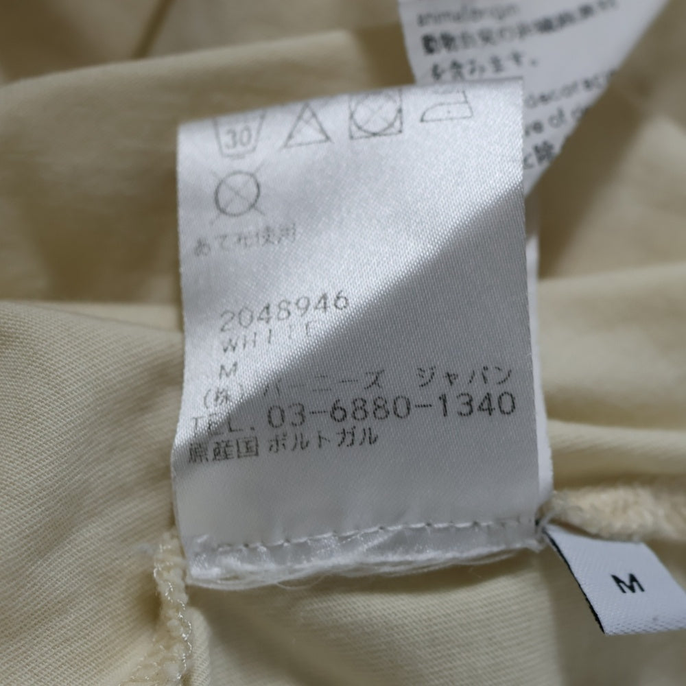 LOEWE(ロエベ) 18AW フロントプリント ヘンリーネック半袖Tシャツ カットソー アイボリー 17150572107