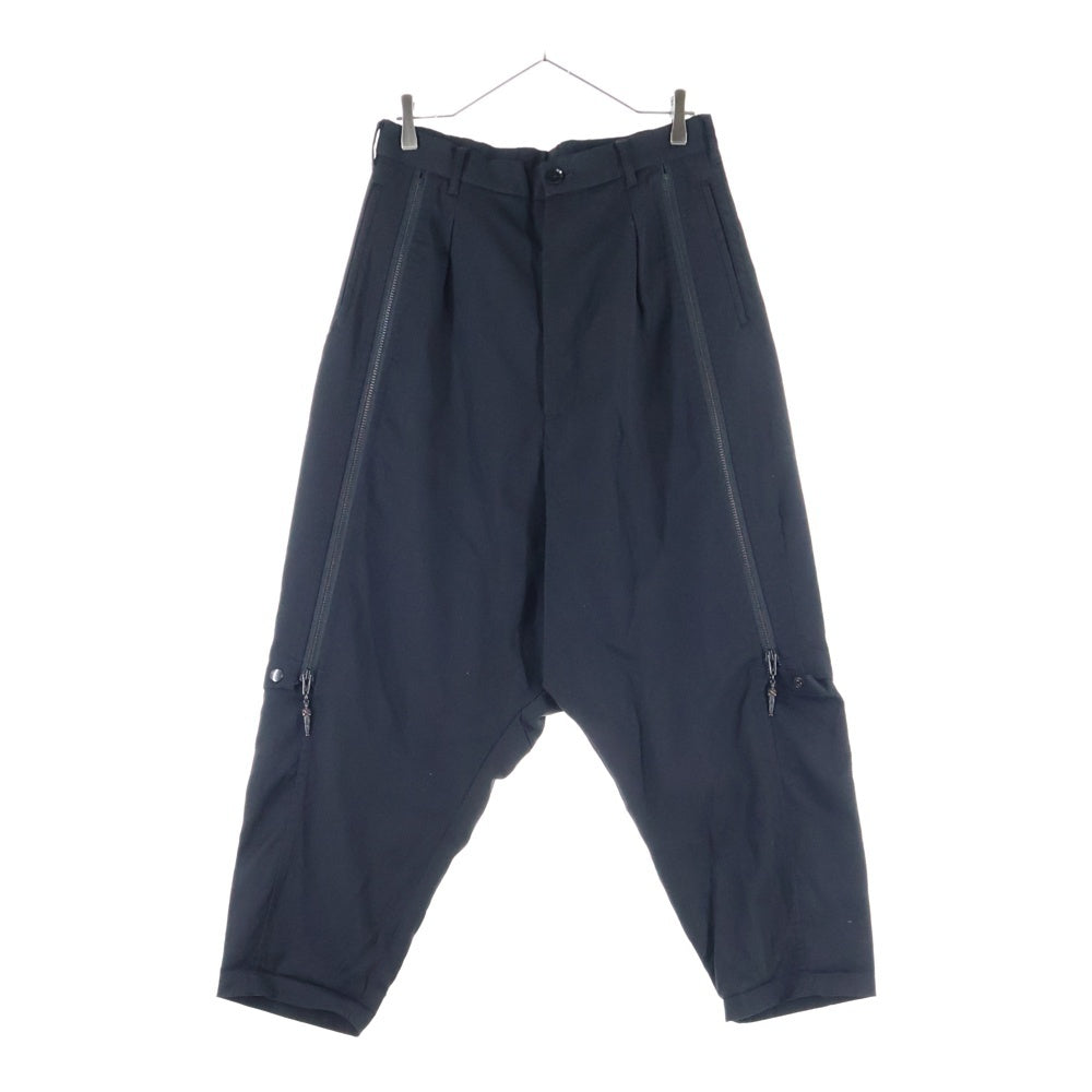 Yohji Yamamoto POUR HOMME(ヨウジヤマモト プールオム) 14AW フロントジップ ウールサルエルパンツ ブラック HF-P29-100