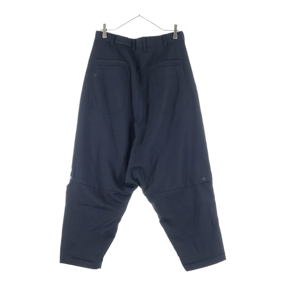 Yohji Yamamoto POUR HOMME(ヨウジヤマモト プールオム) 14AW フロントジップ ウールサルエルパンツ ブラック HF-P29-100