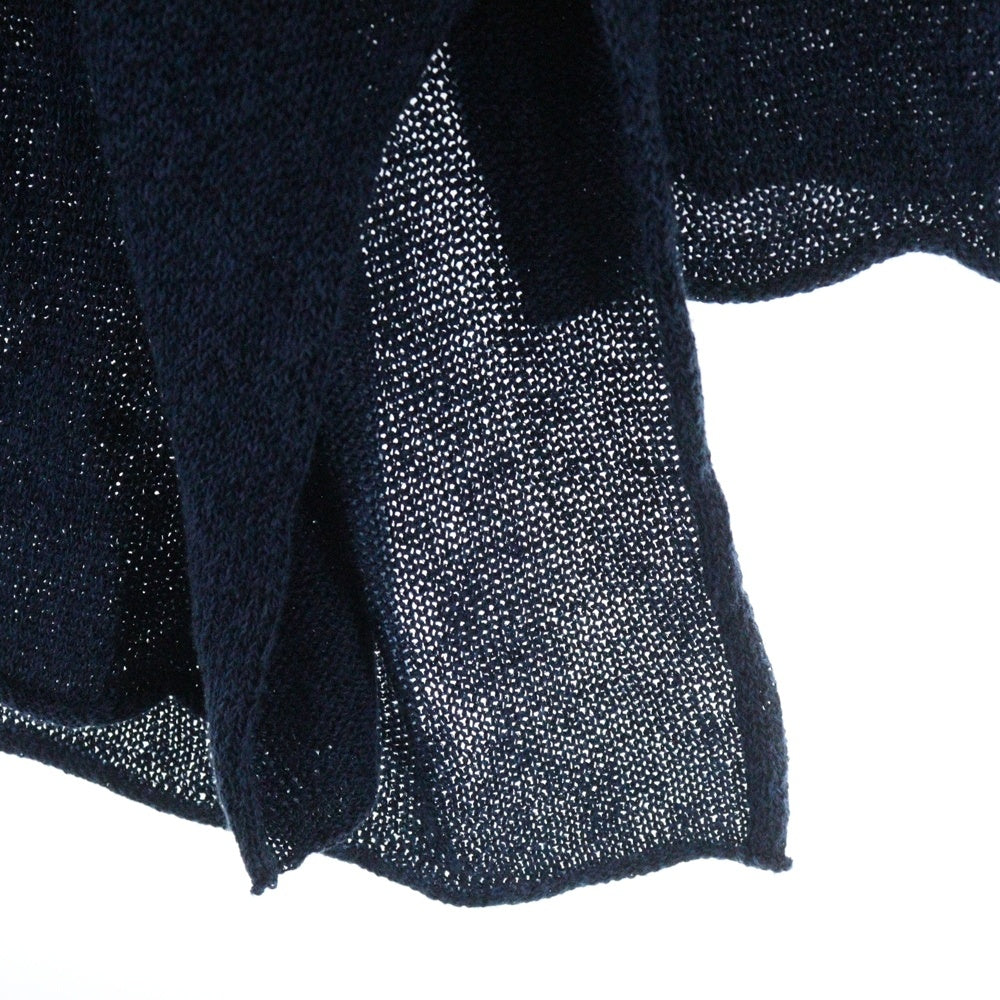 Yohji Yamamoto POUR HOMME(ヨウジヤマモト プールオム) 18SS ローゲージ レーヨンニットセーター ネイビー HW-K14-286