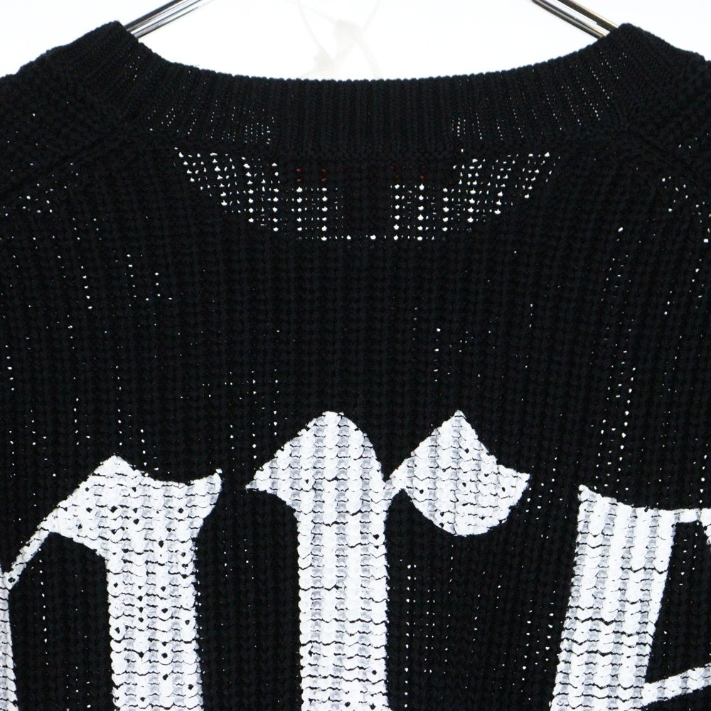 SUPREME(シュプリーム) 25SS Old English Printed Sweater Black オールドイングリッシュ プリント クルーネック コットンニット セーター ブラック