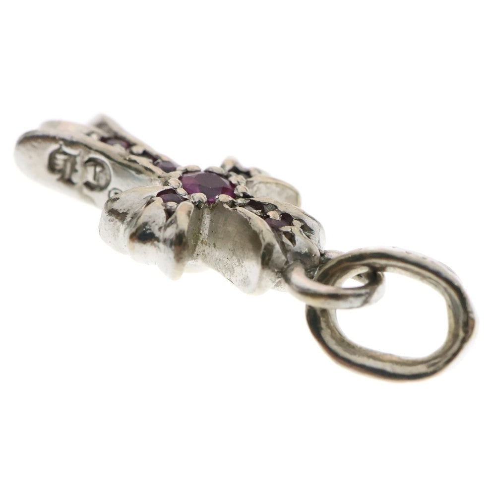 CHROME HEARTS(クロムハーツ) 18KWG CRS BBYFAT P/SAP ベイビーファットクロス PAVEピンクサファイア ペンダントトップ ホワイトゴールド