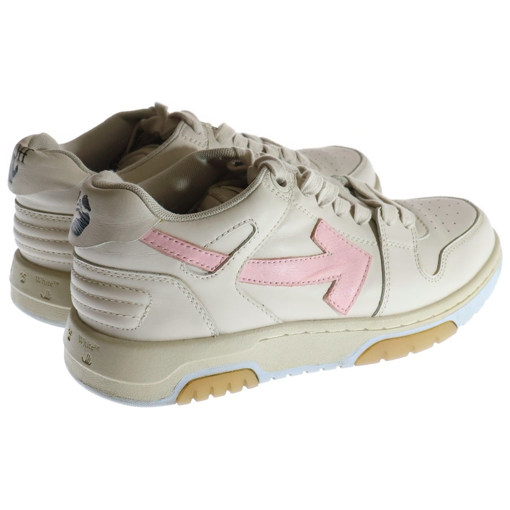 OFF-WHITE(オフホワイト) OUT OF OFFICE アウト オブ オフィス レザーローカットスニーカー レディース ピンク/アイボリー