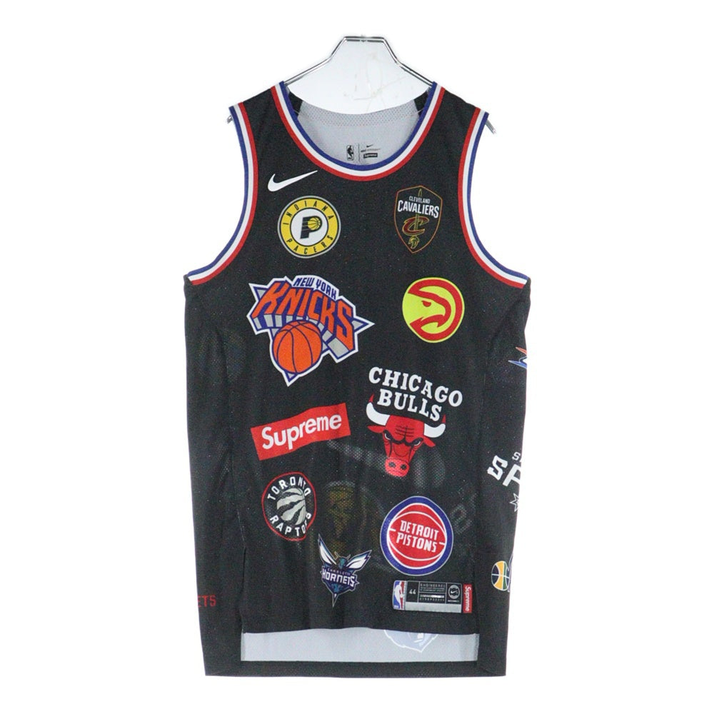 SUPREME(シュプリーム) 18SS ×NIKE NBA Teams Authentic Jersey ナイキ エヌビーエー ロゴプリント メッシュ タンクトップ カットソー ブラック AQ4227-010