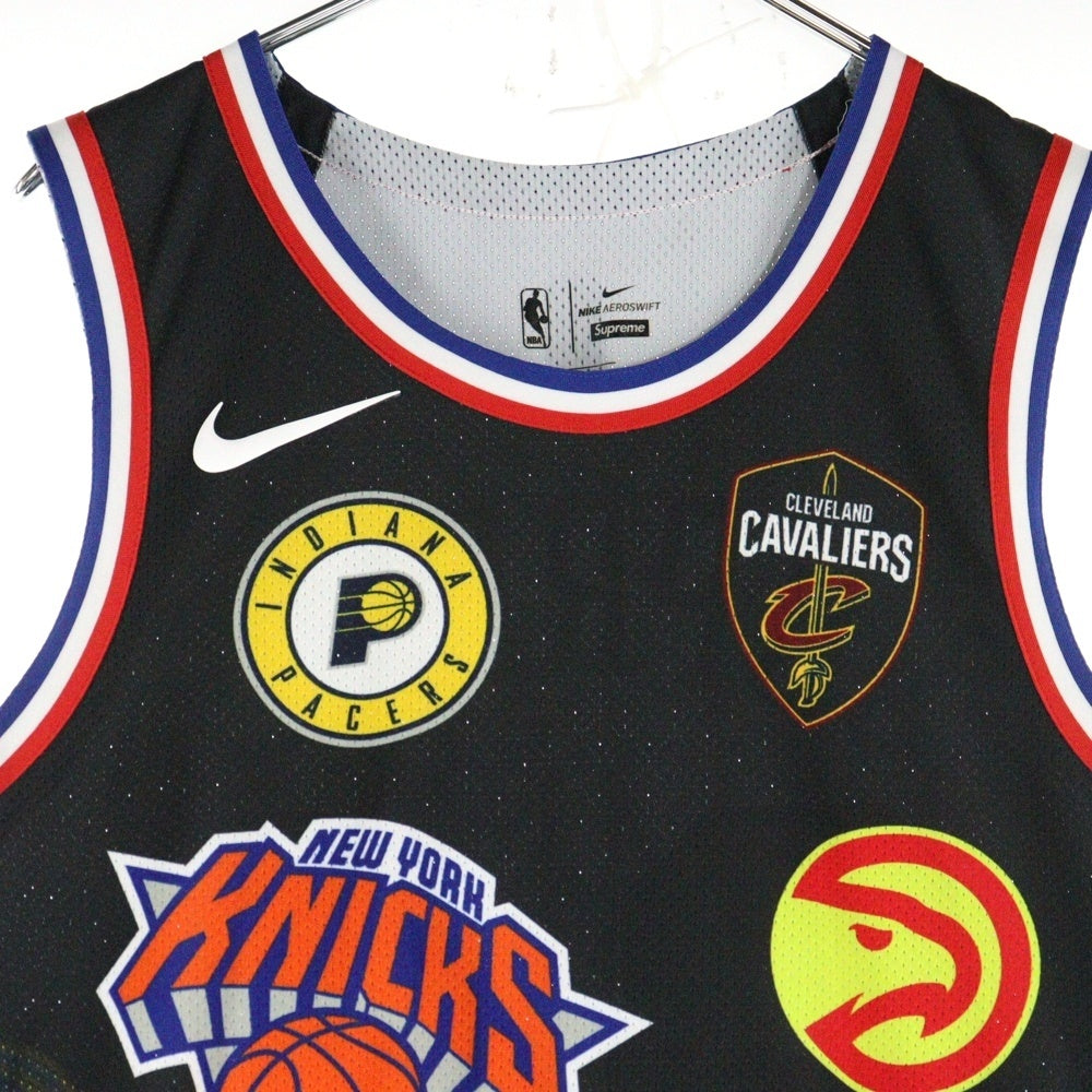 SUPREME(シュプリーム) 18SS ×NIKE NBA Teams Authentic Jersey ナイキ エヌビーエー ロゴプリント メッシュ タンクトップ カットソー ブラック AQ4227-010