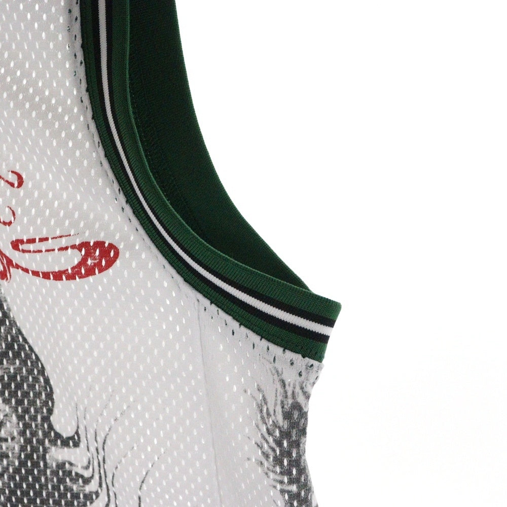 SUPREME(シュプリーム) 20SS Animal Basketball Jersey アニマルプリント メッシュ ジャージ タンクトップ ホワイト/グリーン
