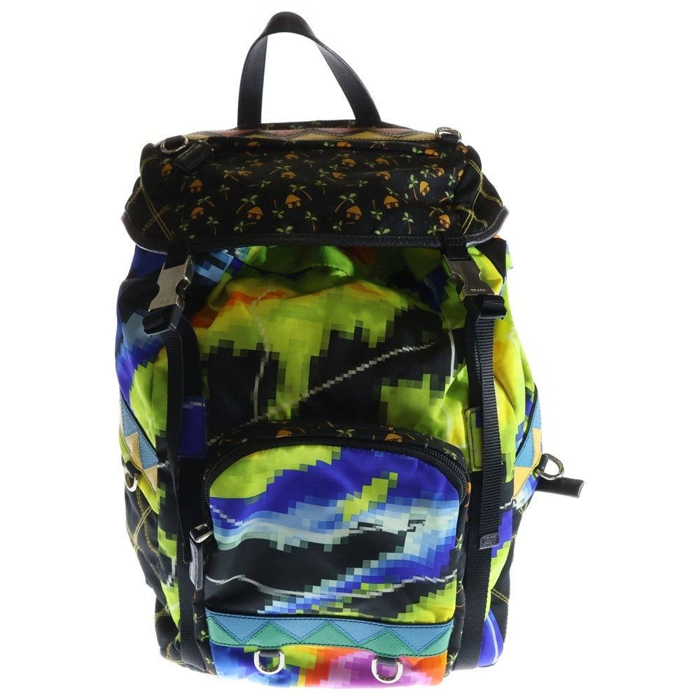 PRADA(プラダ) Re-Nylon リナイロン レーダー柄 リュック バックパック マルチカラー 1BZ039