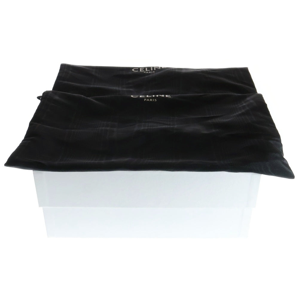 CELINE(セリーヌ) バルキー トリオンフ レザーパッチ ナイロン レースアップ ブーツ ブラック 345597004C