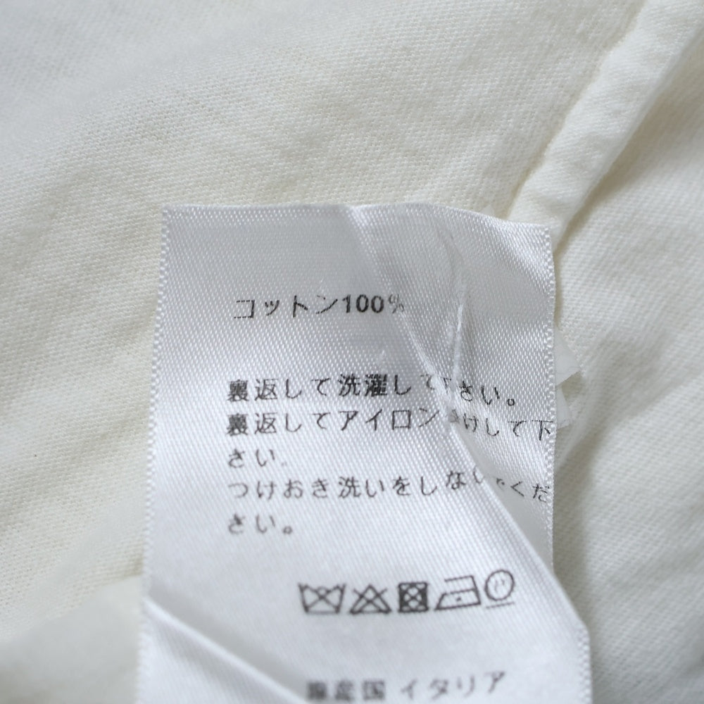 Christian Dior(クリスチャンディオール) シグネイチャーロゴ コットン クルーネック 半袖 Tシャツ カットソー レディース ホワイト/ネイビー 143T04A4043