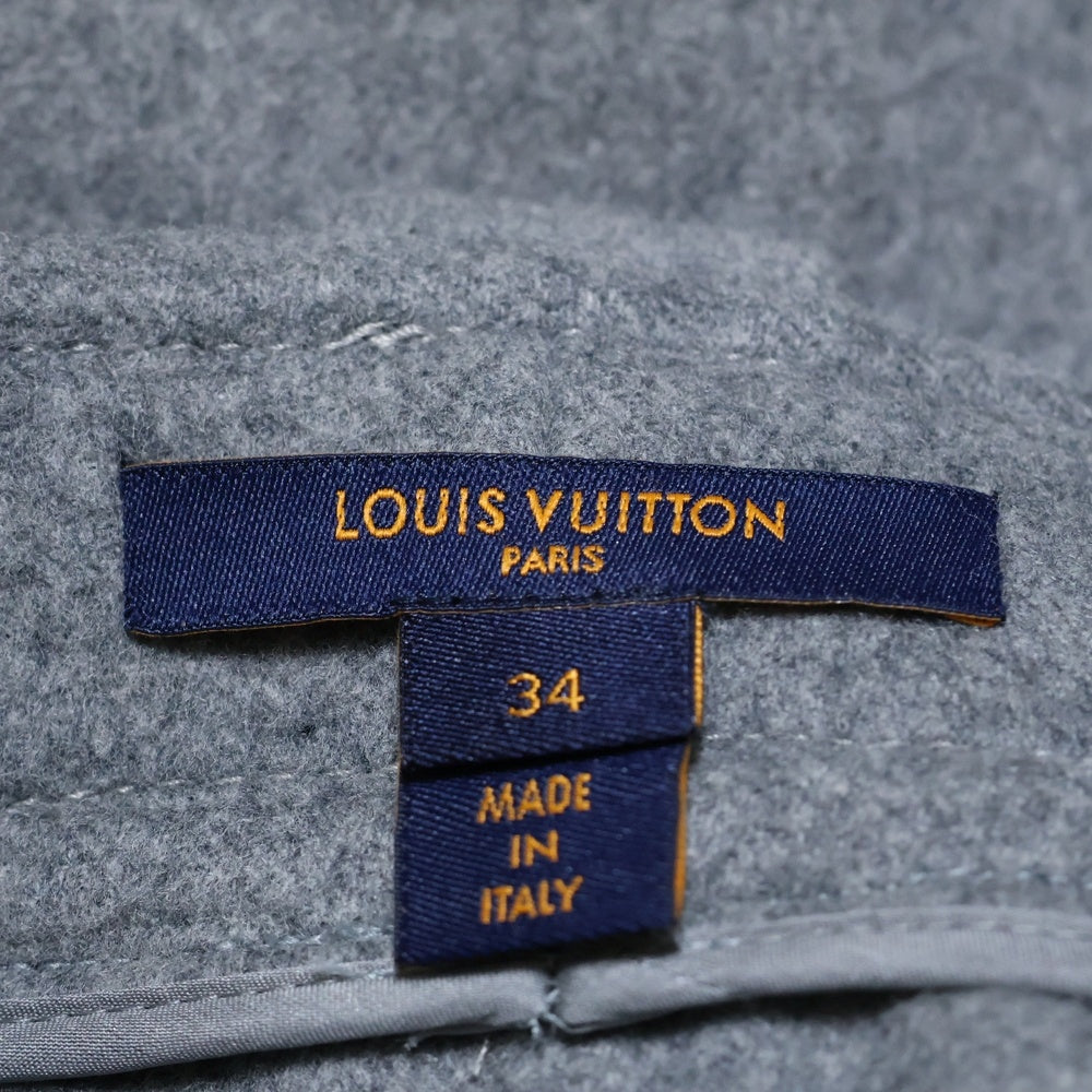 LOUIS VUITTON(ルイヴィトン) 21AW モノグラム ジャイアント シルク ウール タイト ミニスカート レディース グレー RW212W TUV FLSK25