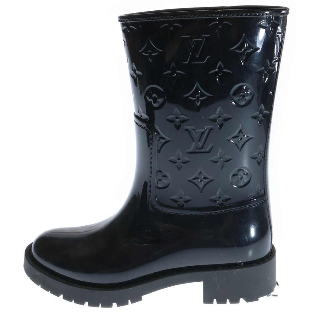 LOUIS VUITTON(ルイヴィトン) モノグラム ドロップスライン レインロングブーツ ブラック