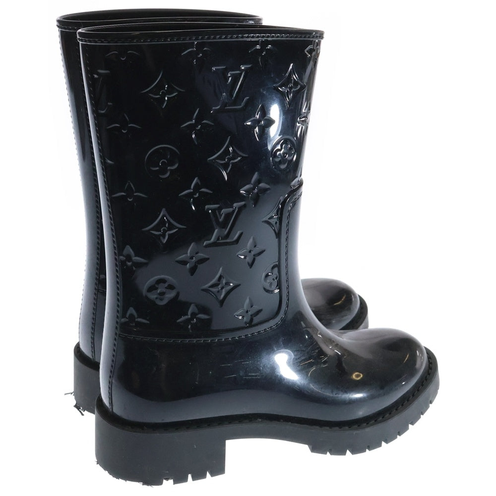 LOUIS VUITTON(ルイヴィトン) モノグラム ドロップスライン レインロングブーツ ブラック