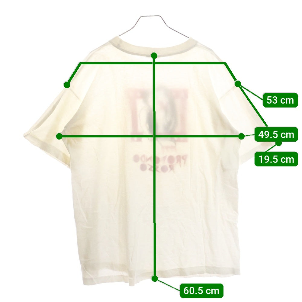 NO BRAND(ノーブランド) PROFONDO ROSSO ムービープリント 半袖Tシャツ ホワイト