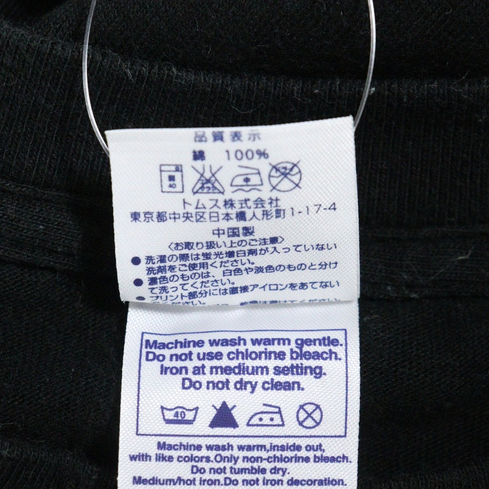 NO BRAND(ノーブランド) FRAMTID スカルプリント 半袖Tシャツ ブラック