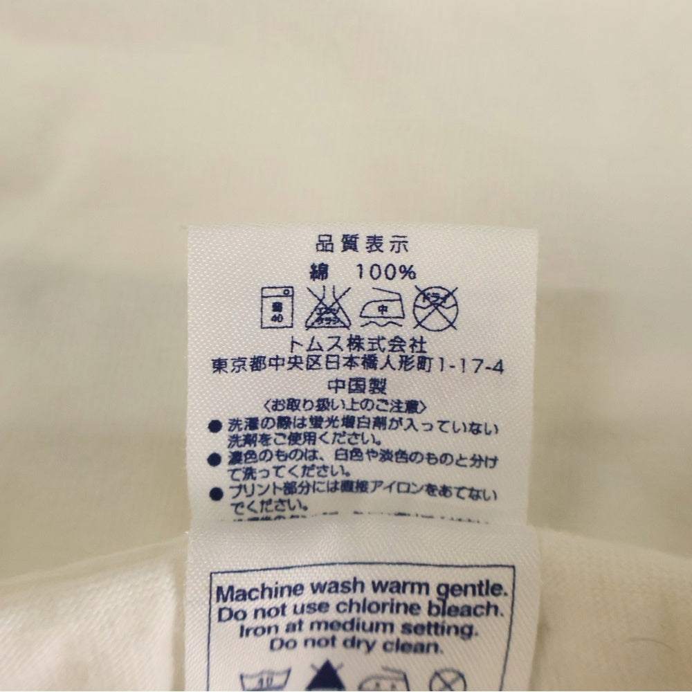 NO BRAND(ノーブランド) RAWLIFE 両面プリント 半袖Tシャツ ホワイト/ブルー