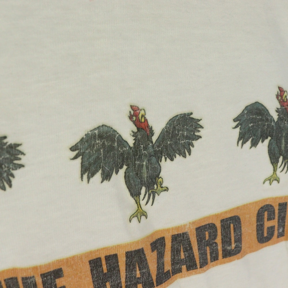 NO BRAND(ノーブランド) 漂流街 THE HAZARD CITY フロントプリント 半袖Tシャツ ホワイト