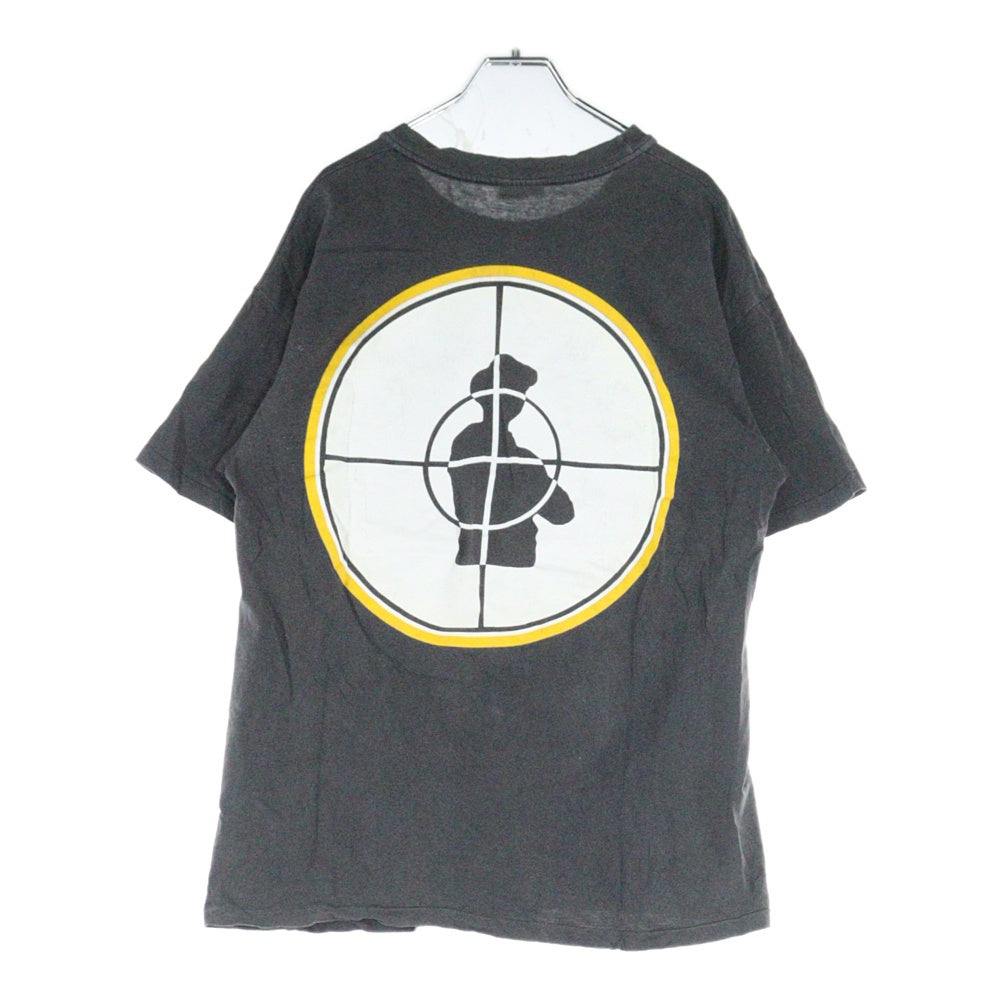 VINTAGE(ヴィンテージ) 80-90S VINTAGE PUBLIC ENEMY TARGET LOGO TEE HANES パブリックエナミー ターゲットロゴ クルーネック 半袖Tシャツ カットソー ブラック