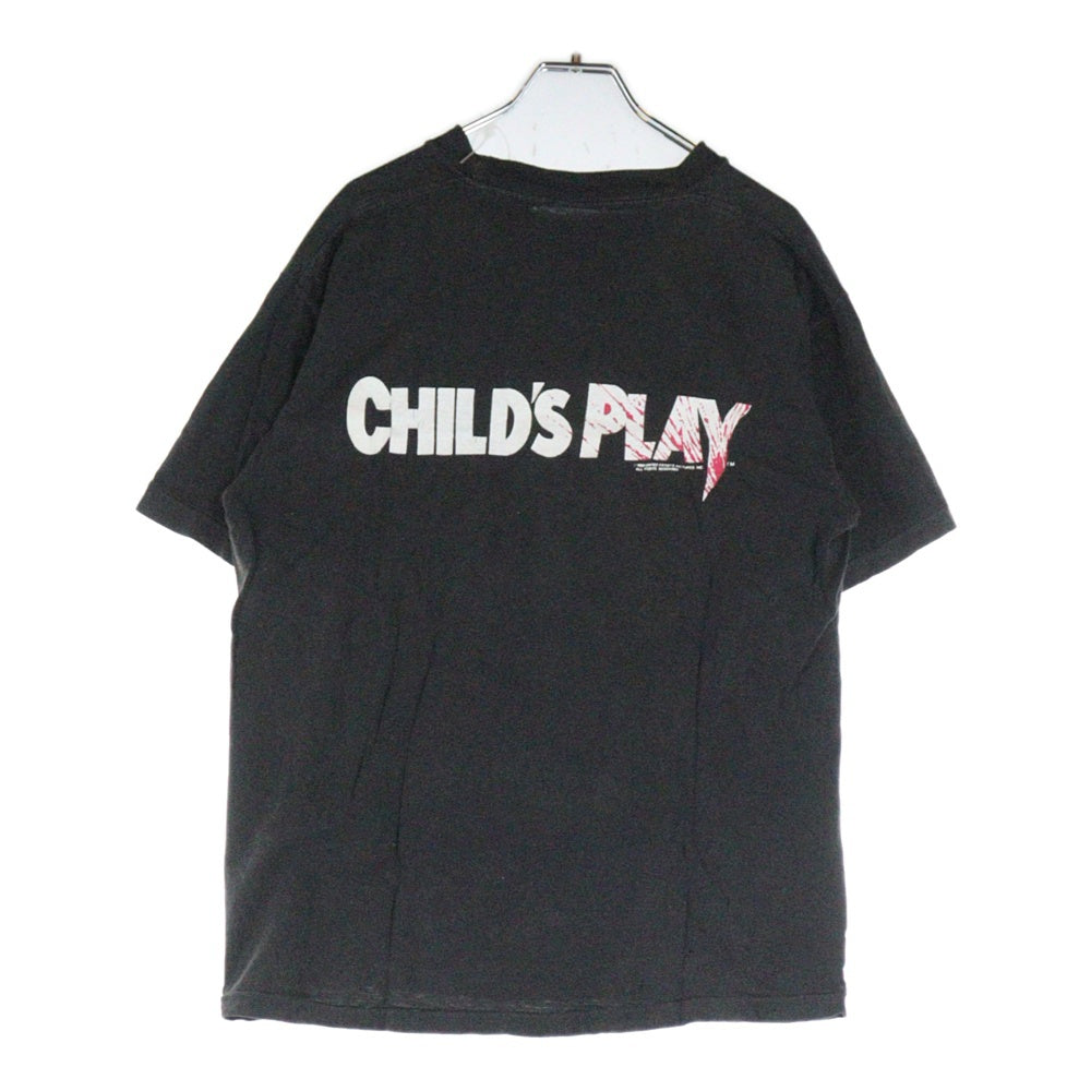 VINTAGE(ヴィンテージ) 80S VINATGE CHILD'S PLAY 1988 CHUCKY チャイルドプレイ チャッキー 両面プリント クルーネック 半袖Tシャツ カットソー ブラック