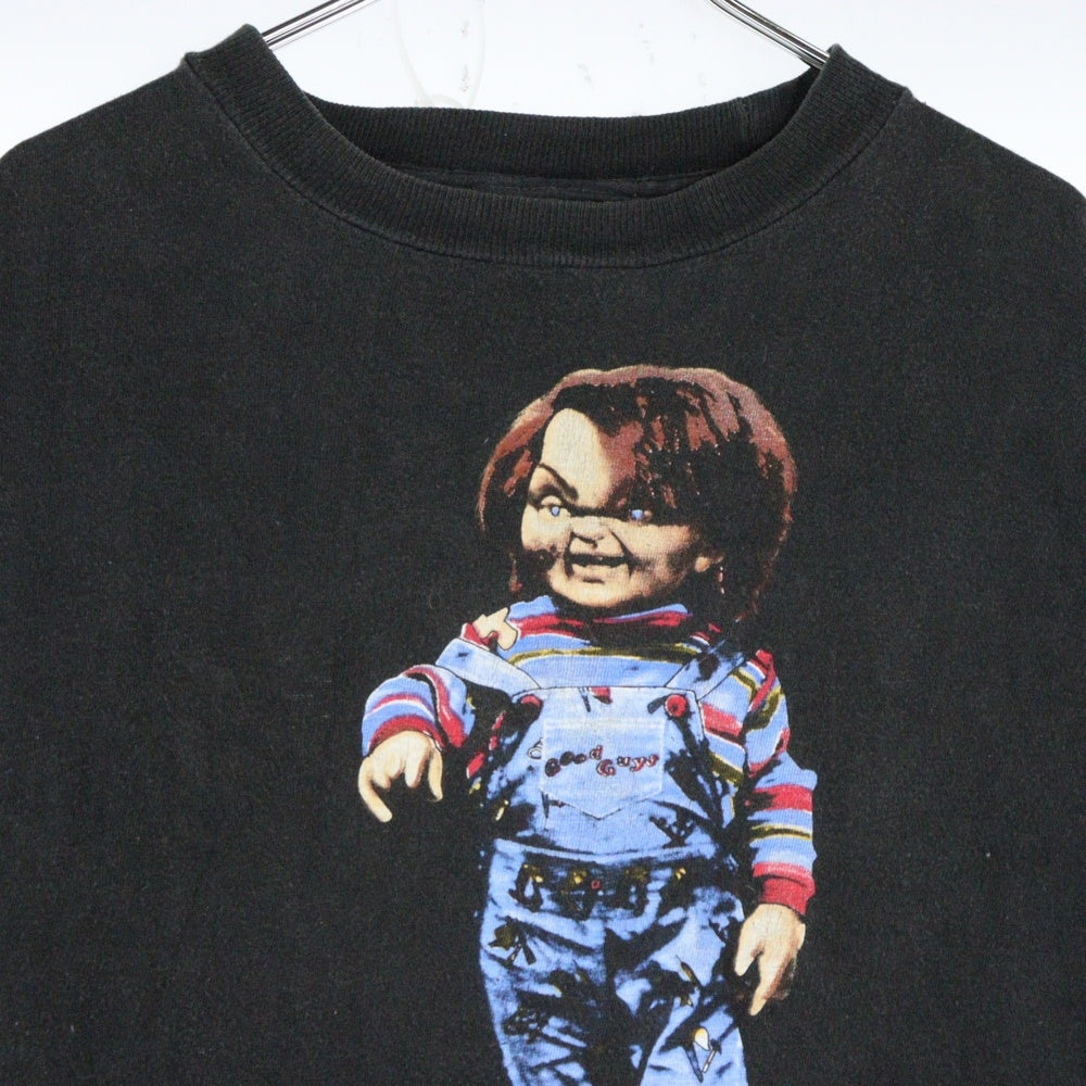 VINTAGE(ヴィンテージ) 80S VINATGE CHILD'S PLAY 1988 CHUCKY チャイルドプレイ チャッキー 両面プリント クルーネック 半袖Tシャツ カットソー ブラック