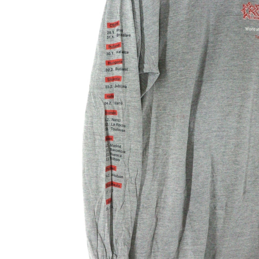 VINTAGE(ヴィンテージ) 90S KREATOR World after the Rain Tour 1993 クリーター ツアー長袖Tシャツ カットソー グレー