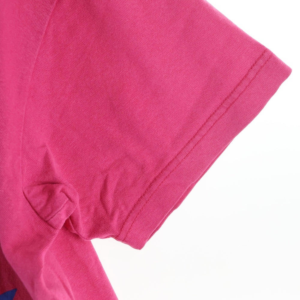 NO BRAND(ノーブランド) ステカセキング キャラクタープリント 半袖Tシャツ ピンク