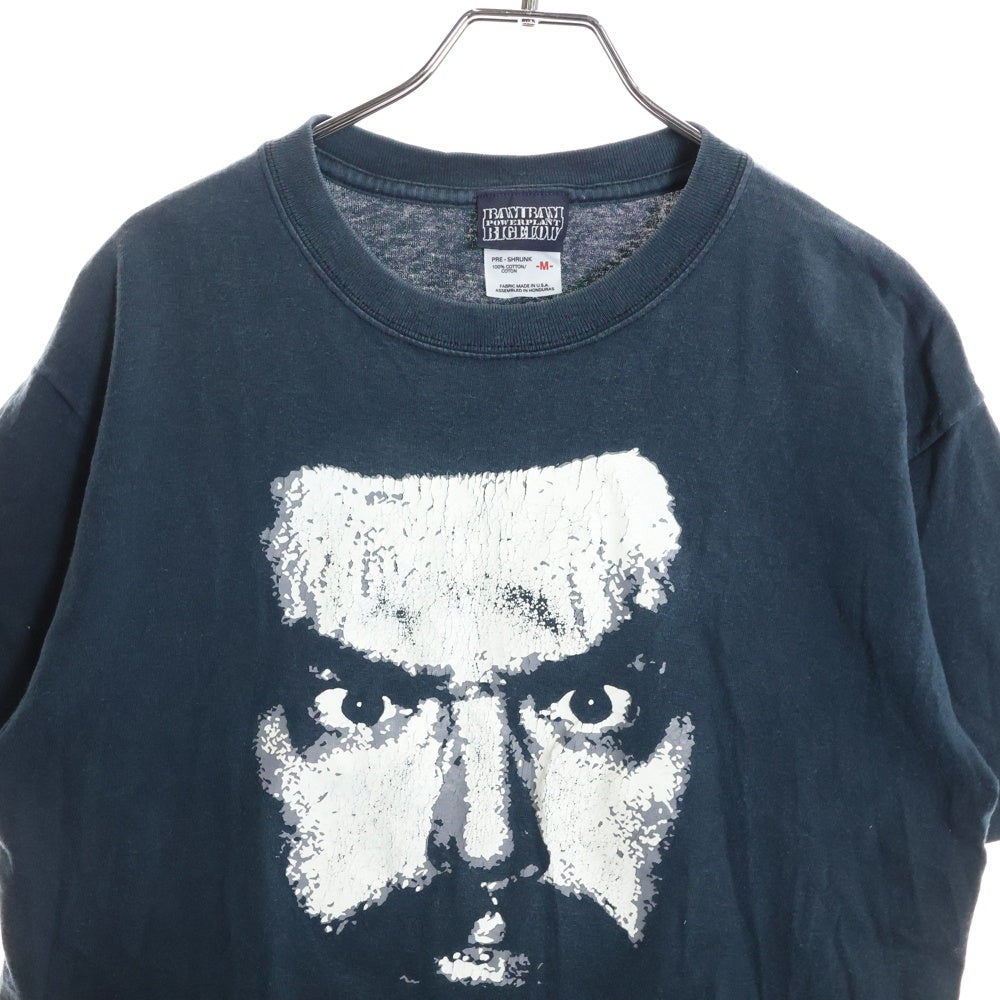 NO BRAND(ノーブランド) BAMBAMBIGELOW ブルーザーブロディ USA製 フェイスプリント 半袖Tシャツ ネイビー