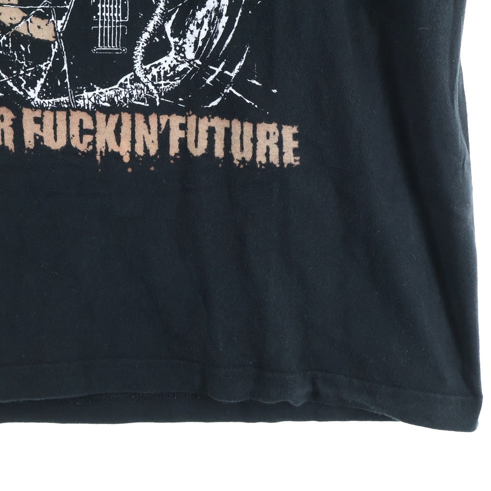 NO BRAND(ノーブランド) FREEDOM FIGHTER 両面プリント 半袖Tシャツ ブラック