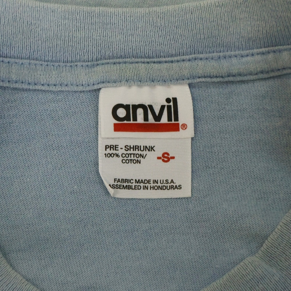 BAMBAMBIGELOW(バンバンビガロ) anvilボディ USA製 プロレスプリント 半袖Tシャツ ブルー