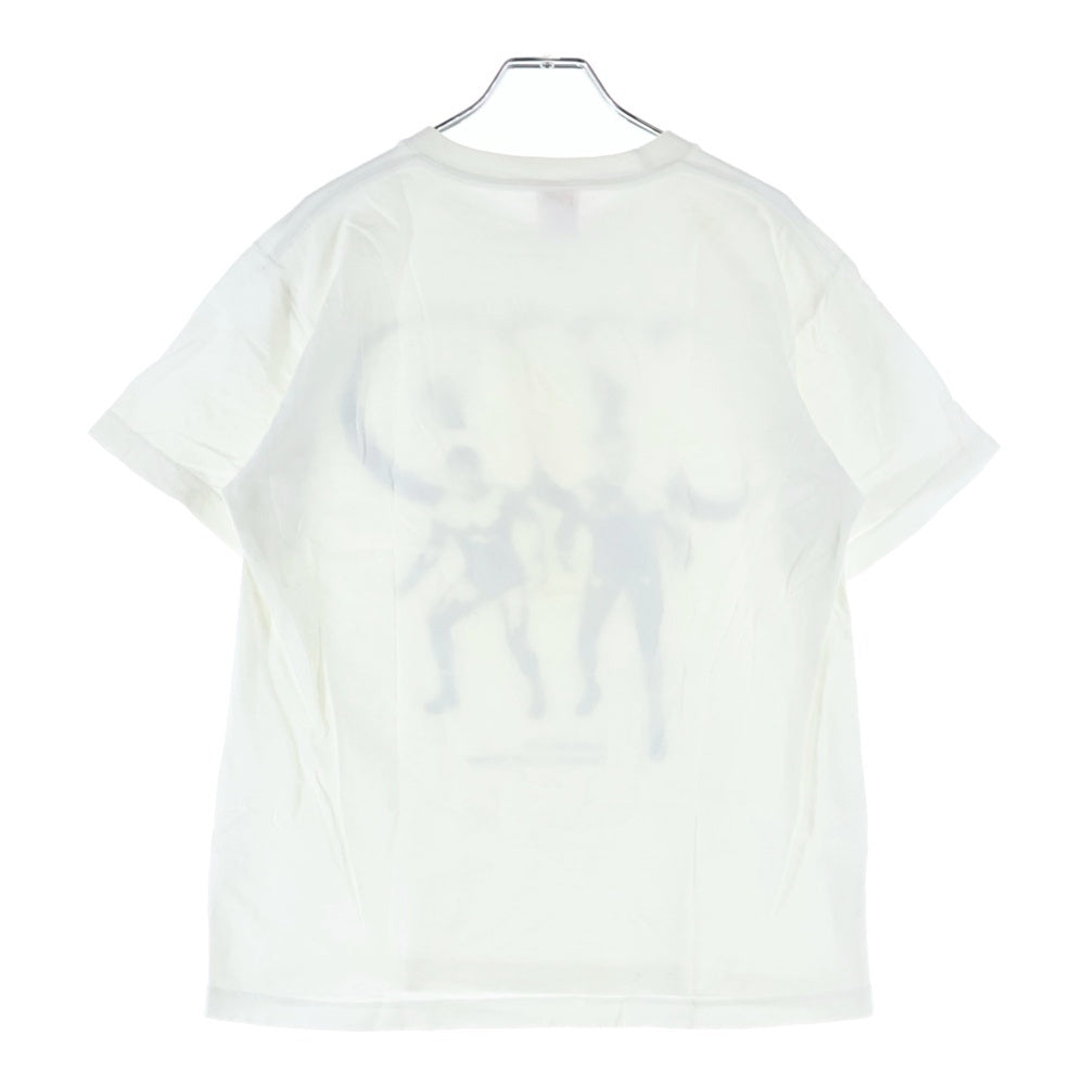 NO BRAND(ノーブランド) 日本製 浅草キッド Tamabukuro with Hakase フロントプリント 半袖Tシャツ ホワイト