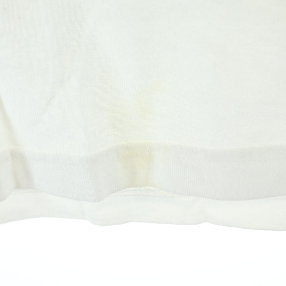 NO BRAND(ノーブランド) 日本製 浅草キッド Tamabukuro with Hakase フロントプリント 半袖Tシャツ ホワイト