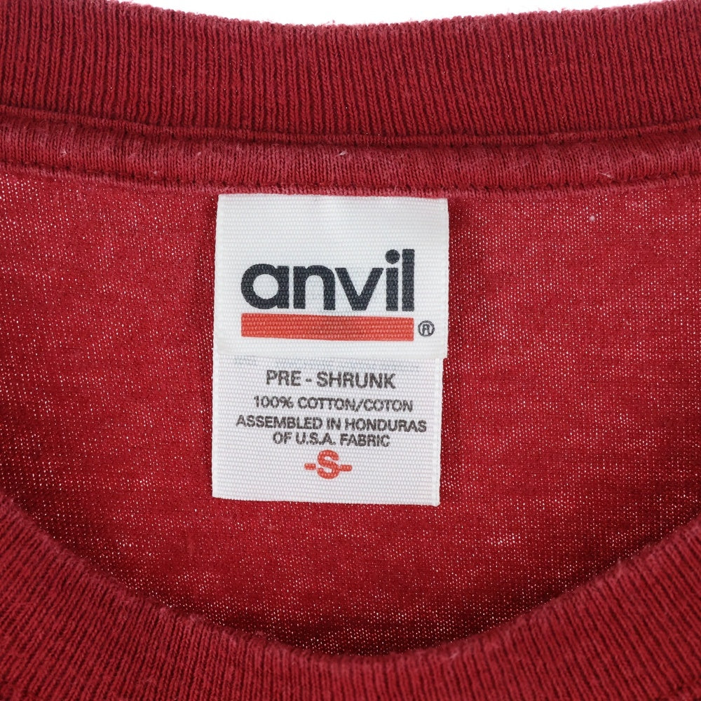 NO BRAND(ノーブランド) The TERROR ホンジュラス製 フロントプリント 半袖Tシャツ レッド