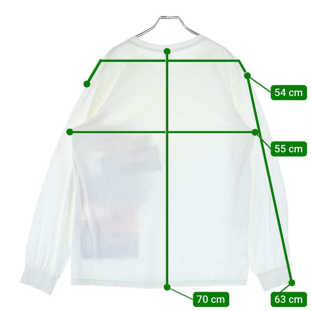 SUPREME(シュプリーム) 21AW ×Thrasher Multi Logo L/S Tee スラッシャー マルチロゴプリント 長袖Tシャツ カットソー ホワイト