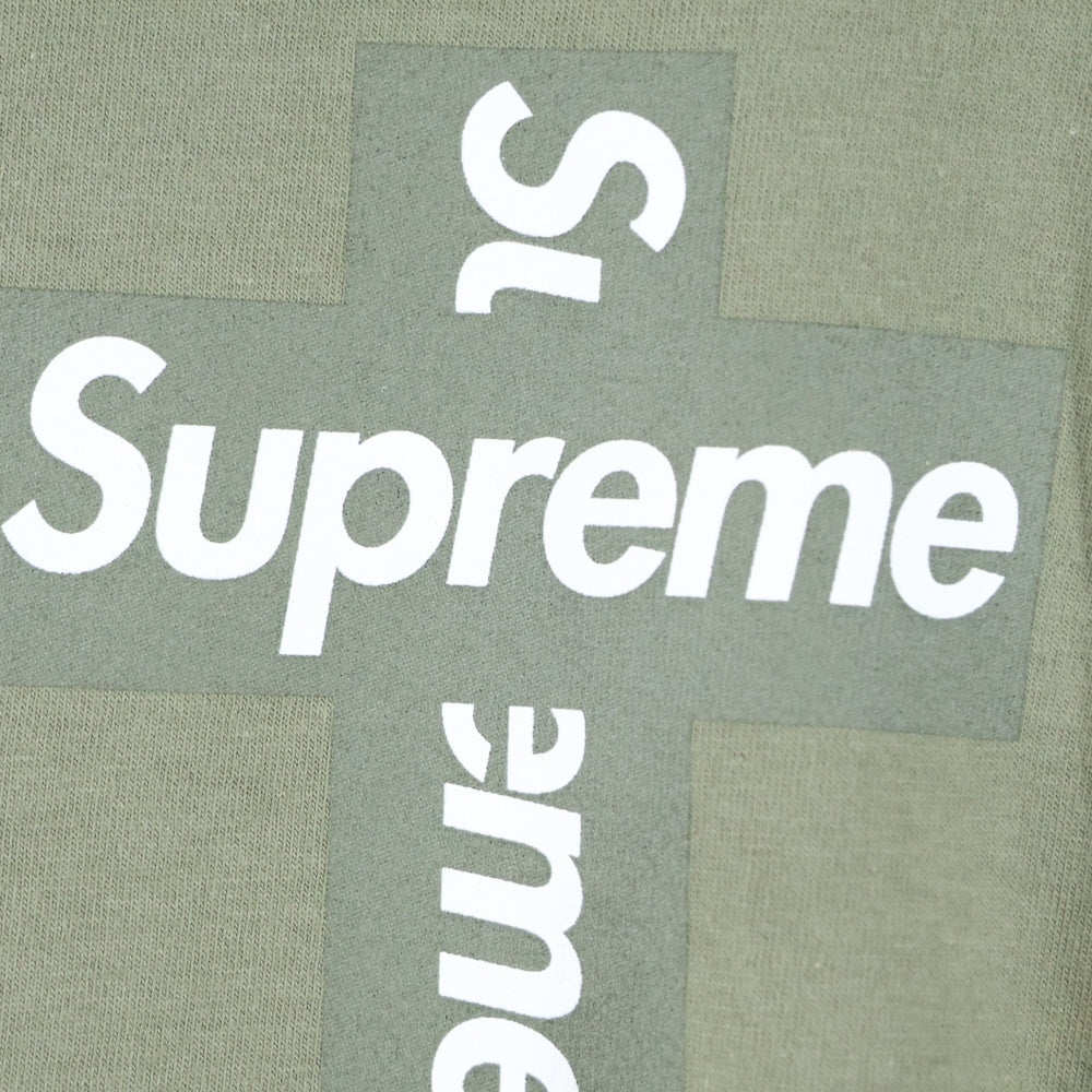 SUPREME(シュプリーム) 20AW Cross Box Logo Tee クロスボックスロゴプリント 半袖Tシャツ カットソー カーキ