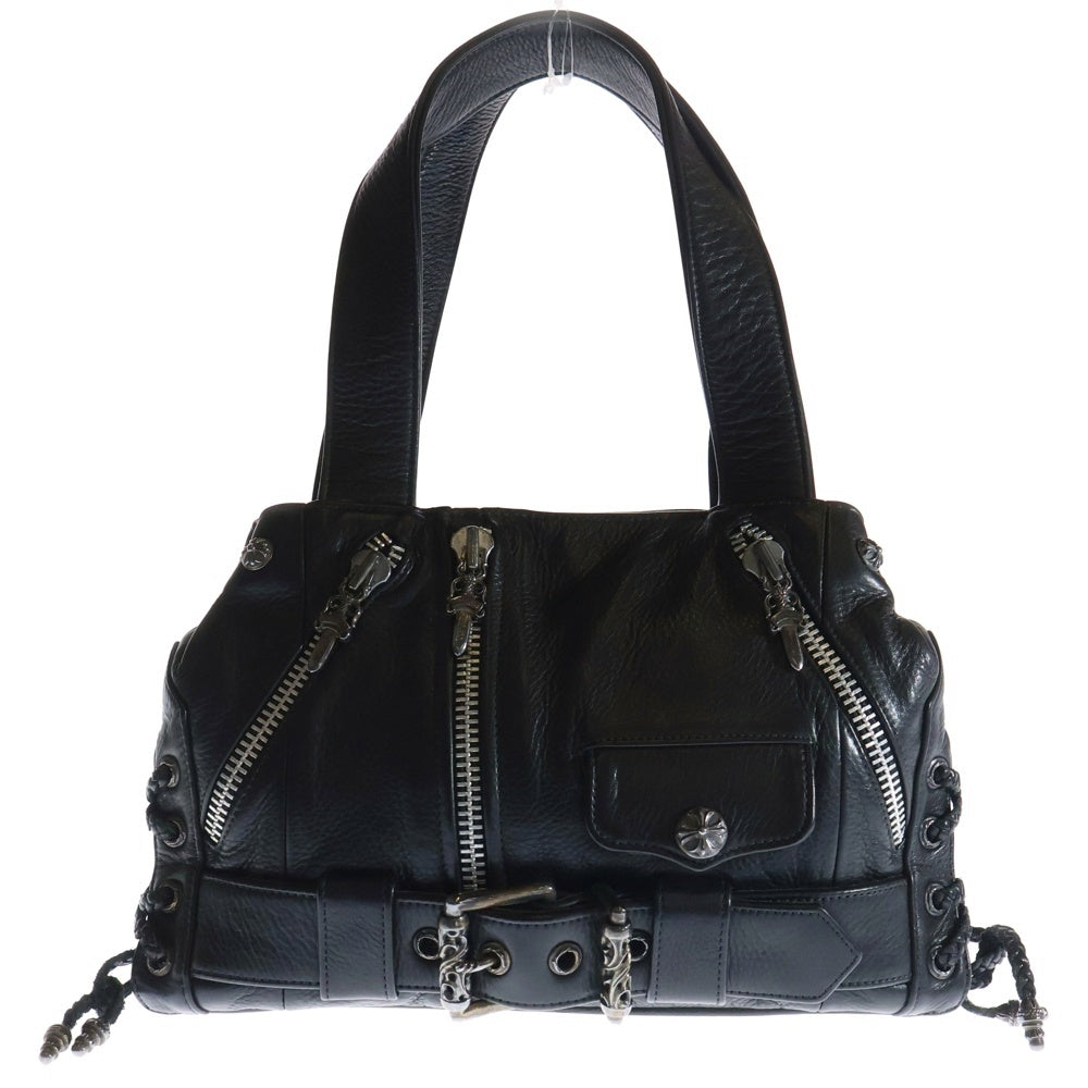 CHROME HEARTS(クロムハーツ) JJ DEAN SMALL ディーン スモール レザー ライダース ハンドバッグ ブラック