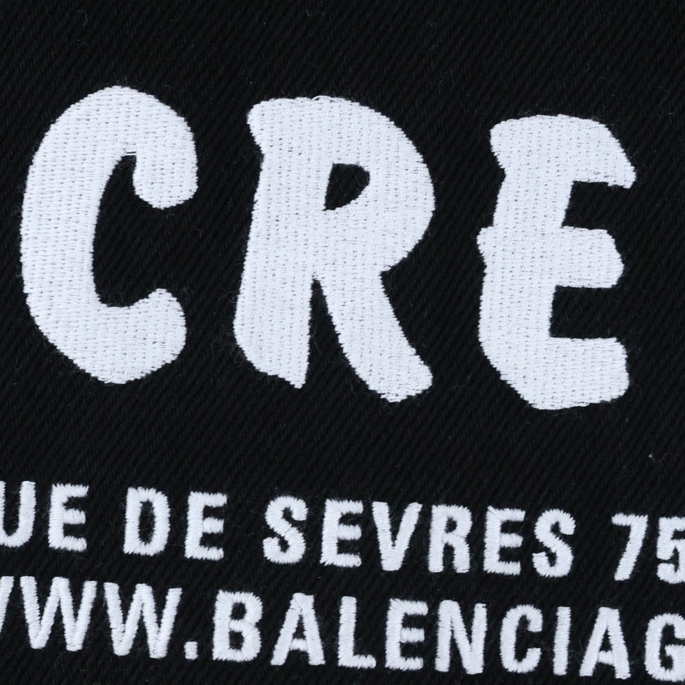 BALENCIAGA(バレンシアガ) 19AW CREW DENIM JACKET クルー ロゴプリント デニムジャケット ブラック 628701