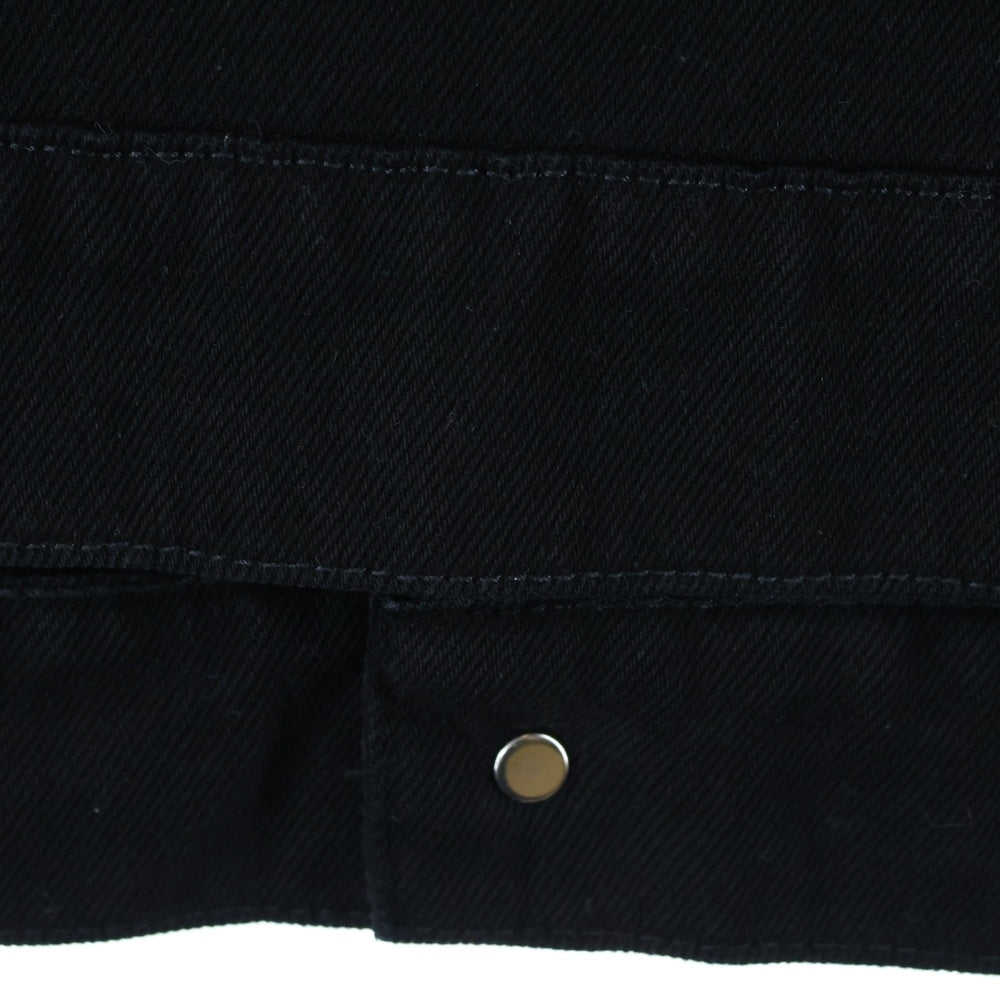 BALENCIAGA(バレンシアガ) 19AW CREW DENIM JACKET クルー ロゴプリント デニムジャケット ブラック 628701