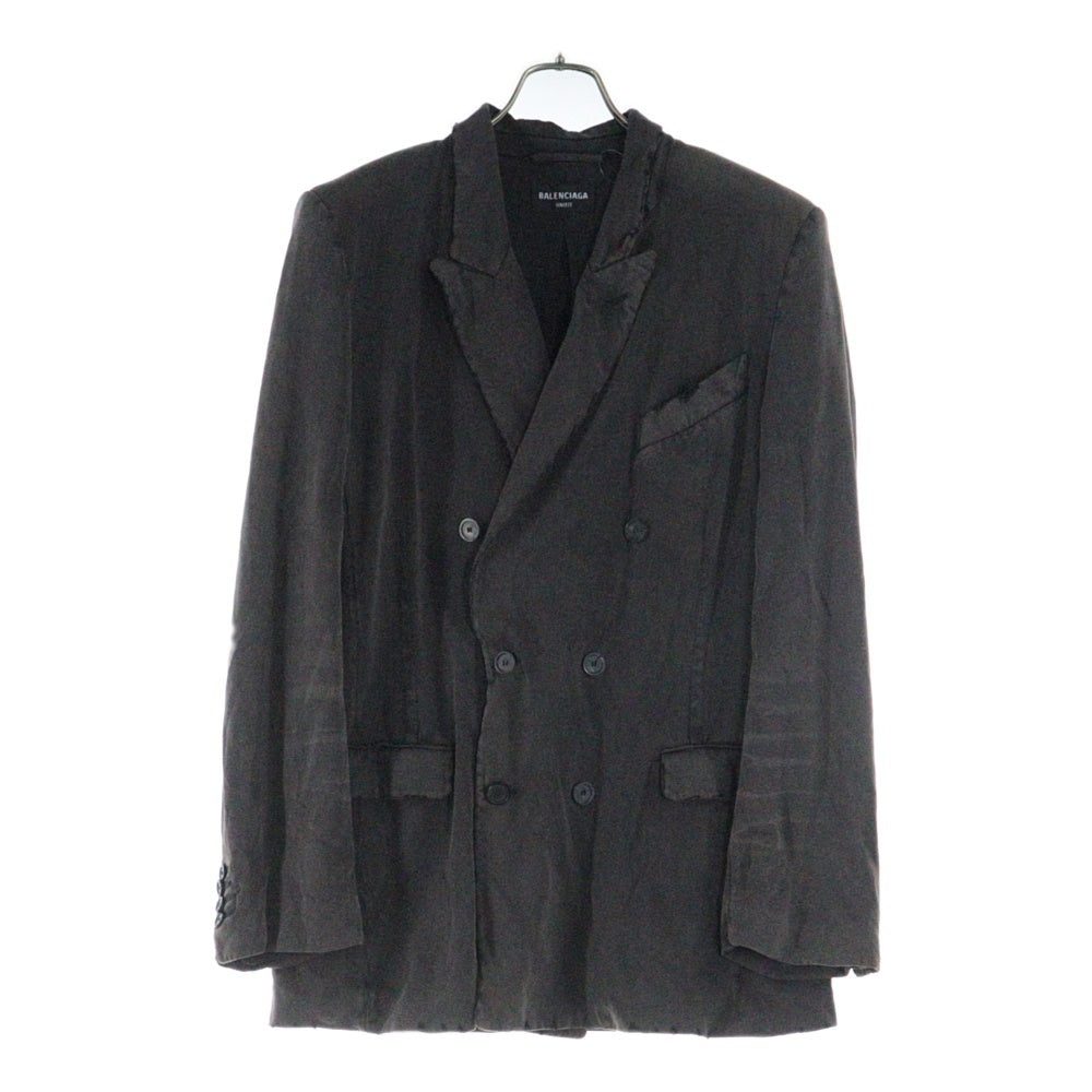 BALENCIAGA(バレンシアガ) 21AW SLIM WORN OUT DOUBLE BREASTED JACKET スリム ウォームアウト ダブルブレスト テーラードジャケット チャコールグレー 662390
