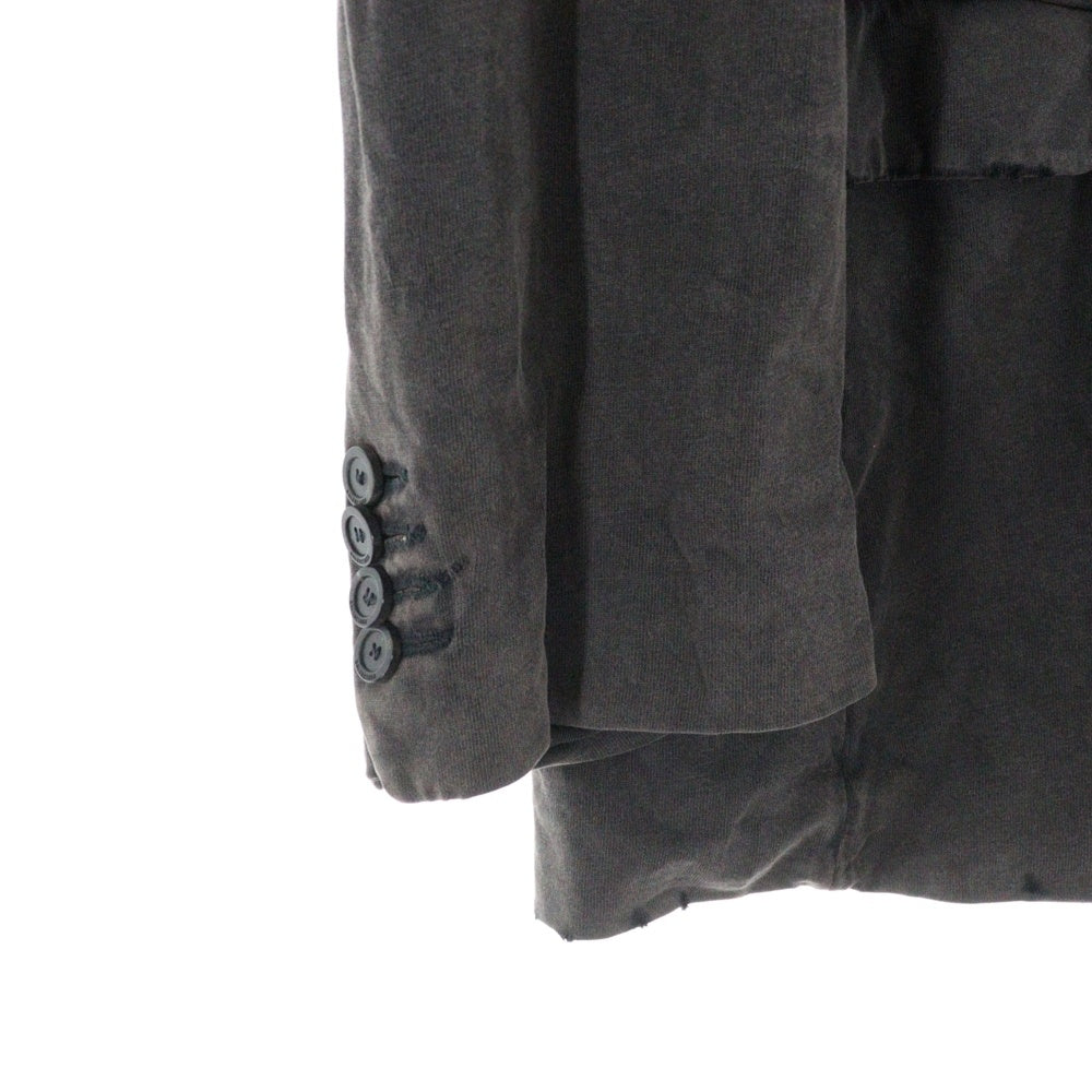 BALENCIAGA(バレンシアガ) 21AW SLIM WORN OUT DOUBLE BREASTED JACKET スリム ウォームアウト ダブルブレスト テーラードジャケット チャコールグレー 662390
