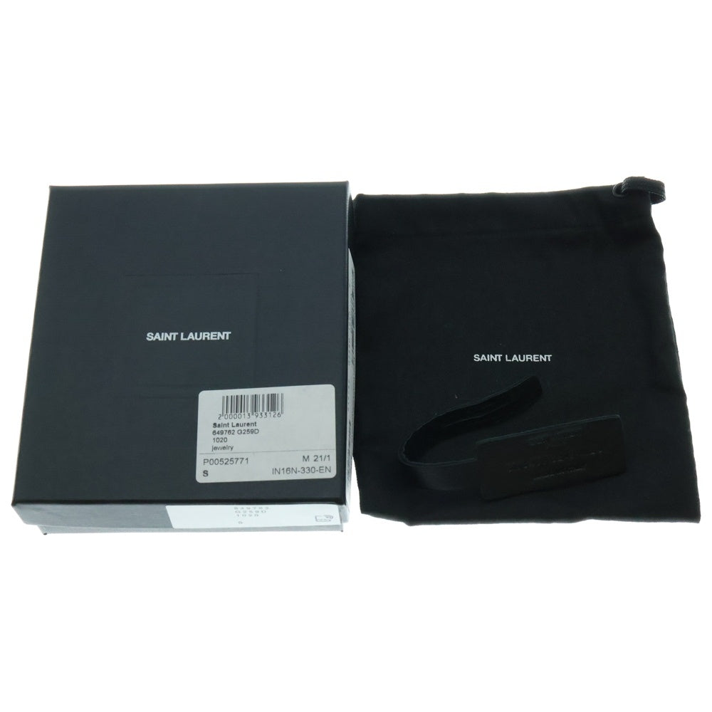 SAINT LAURENT PARIS(サンローランパリ) 649762 レザーブレスレット ブラック