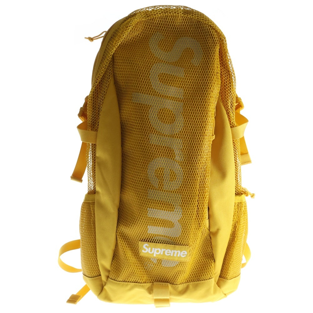 SUPREME(シュプリーム) 20SS BackPack ロゴ メッシュ バックパック リュック イエロー