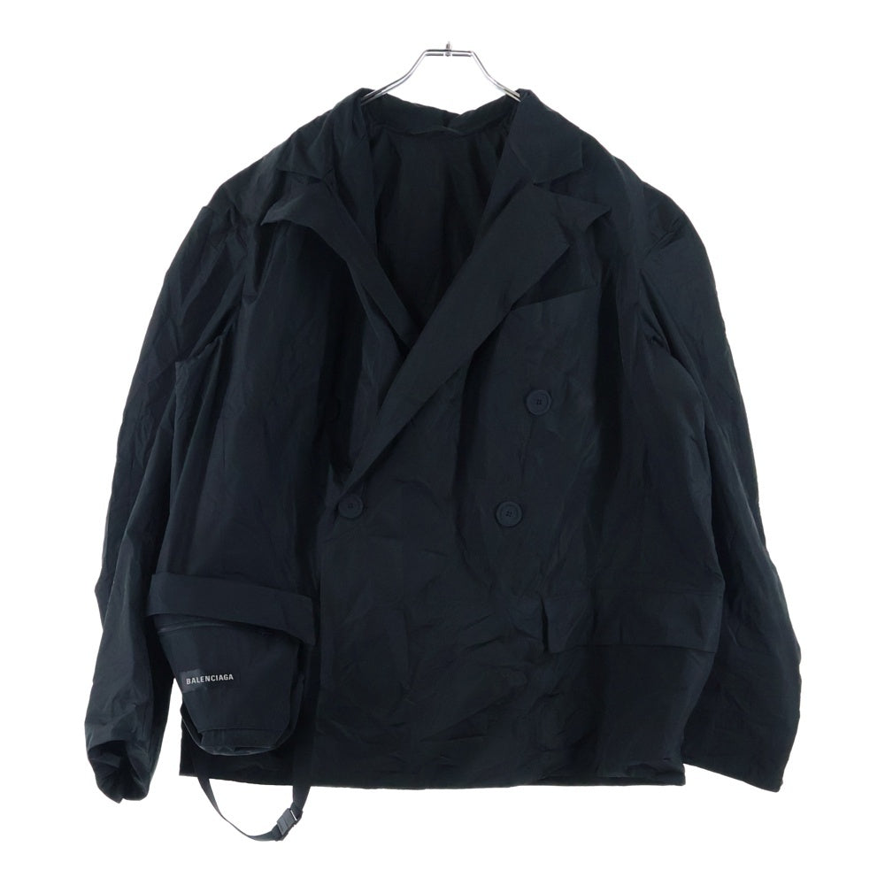 BALENCIAGA(バレンシアガ) 23SS PACKABLE JACKET パッカブル ダブル テーラードジャケット ブラック 720043