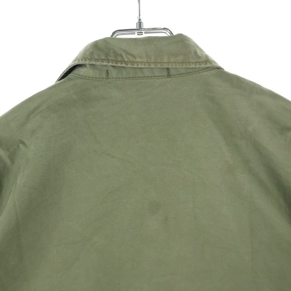 STONE ISLAND(ストーンアイランド) 21SS TWILL COTTON OVERSHIT ツイルコットン ロゴワッペン オーバーシャツ カーキ 741510119