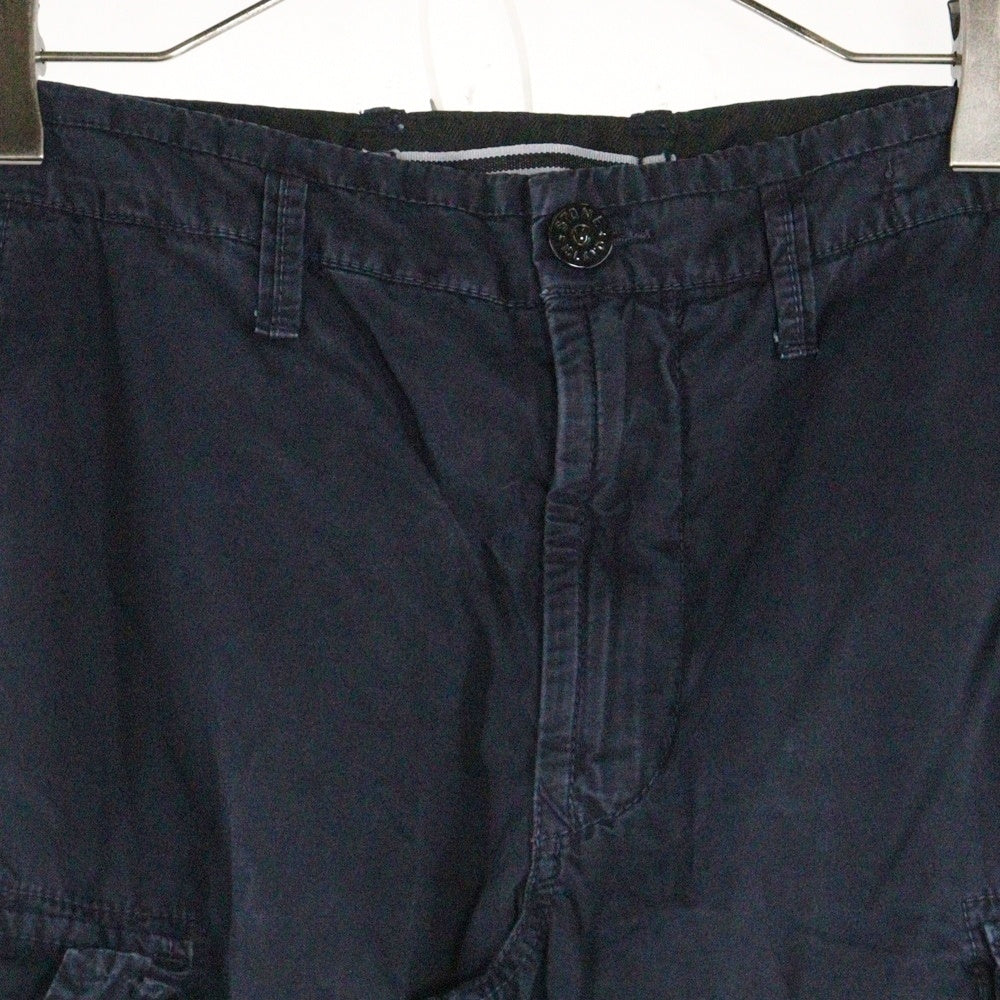 STONE ISLAND(ストーンアイランド) WASHED CARGO PANTS ウォッシュド ロゴワッペン カーゴパンツ ネイビー 7415318WA