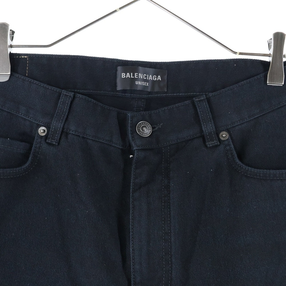 BALENCIAGA(バレンシアガ) FLARED PANTS フレア コットン パンツ ブラック 790405