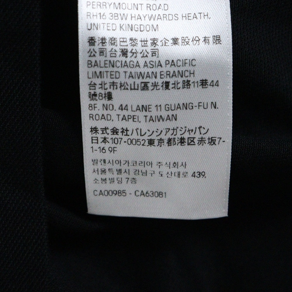 BALENCIAGA(バレンシアガ) 24AW ×ebay OVERSIZED POLO イーベイ ロゴプリント オーバーサイズ 半袖ポロシャツ ブラック 817418