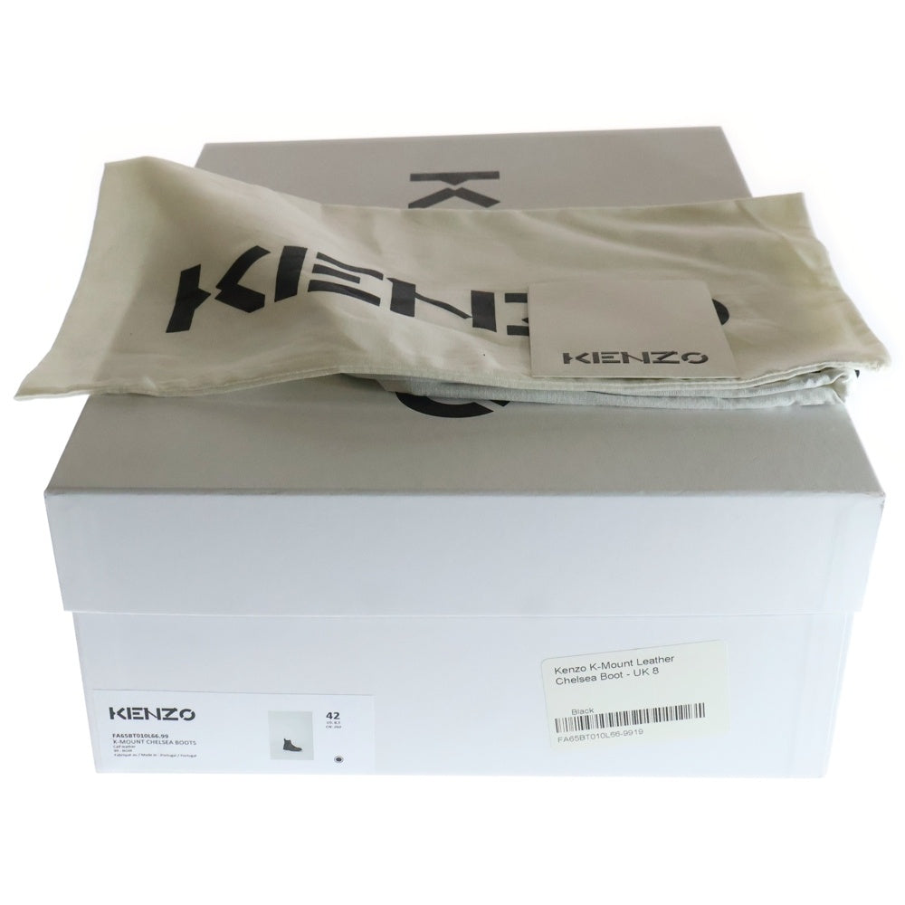 KENZO(ケンゾー) K-MOUNT CHELSEA BOOTS ケーマウント チェルシー レザー サイドゴアブーツ ブラック FA65BT010L66