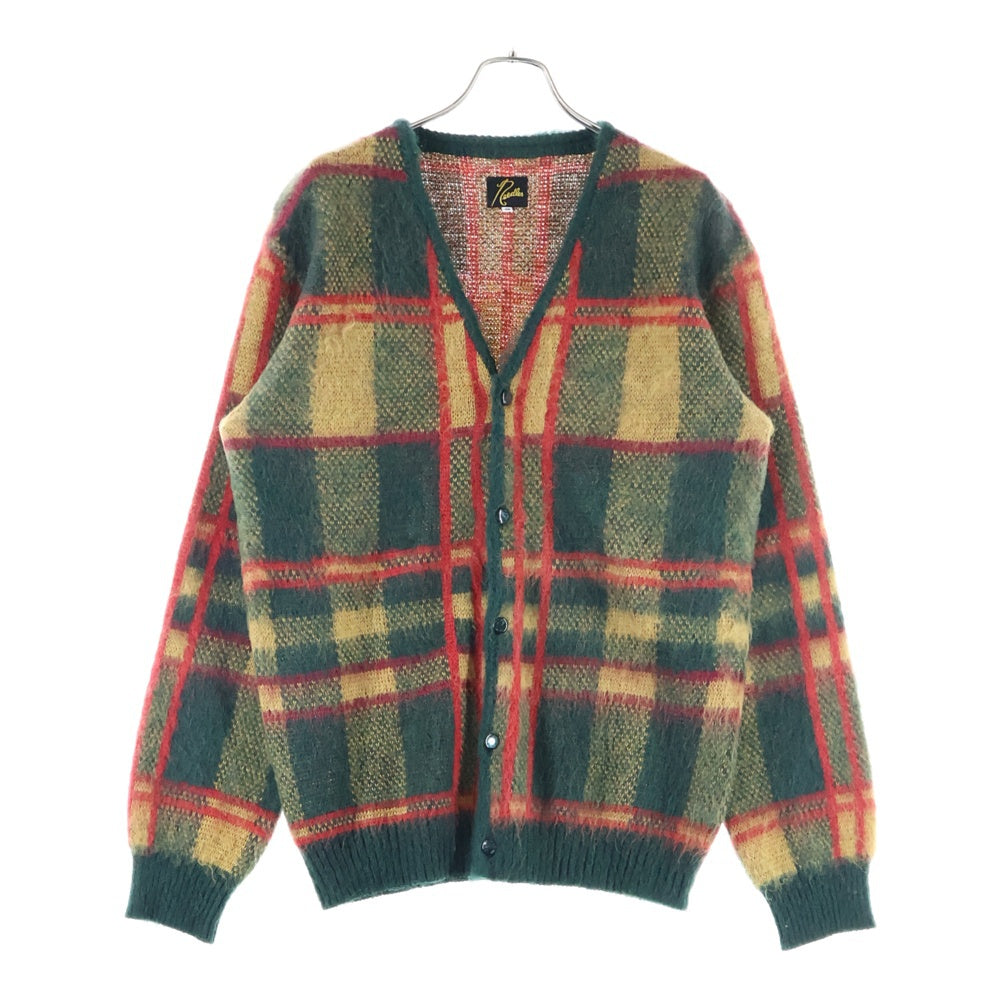 Needles(ニードルス) 22AW TARTAN MOHAIR CARDIGAN タータンチェック モヘアカーディガン ニット マルチカラー LQ273