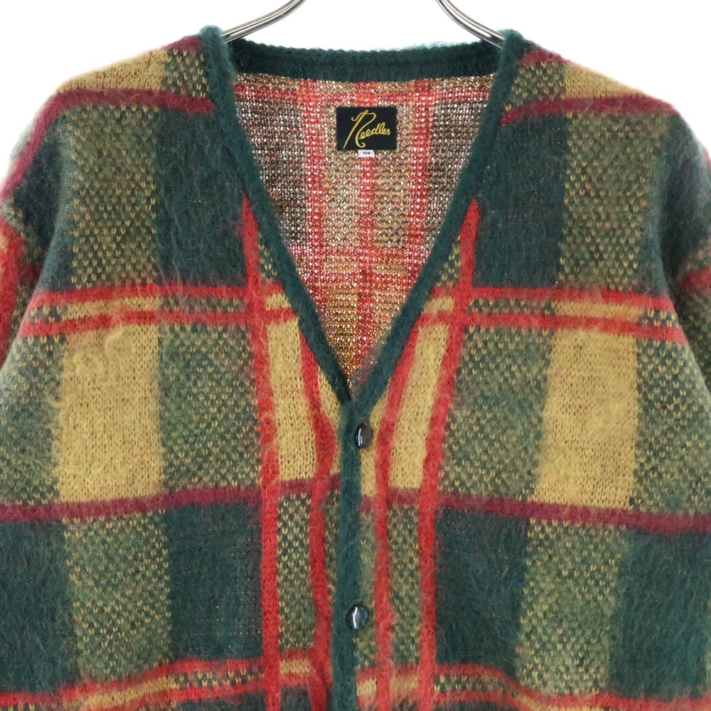 Needles(ニードルス) 22AW TARTAN MOHAIR CARDIGAN タータンチェック モヘアカーディガン ニット マルチカラー LQ273