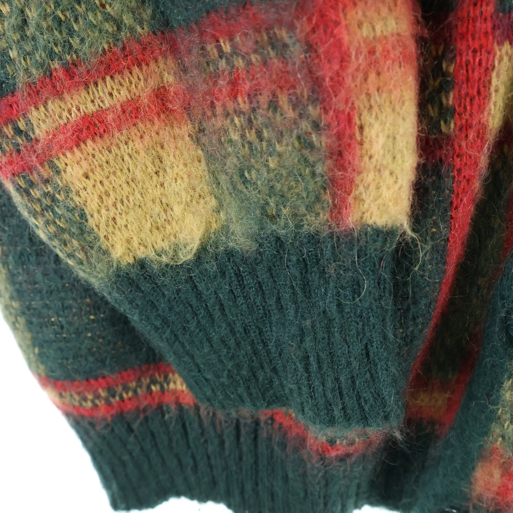 Needles(ニードルス) 22AW TARTAN MOHAIR CARDIGAN タータンチェック モヘアカーディガン ニット マルチカラー LQ273
